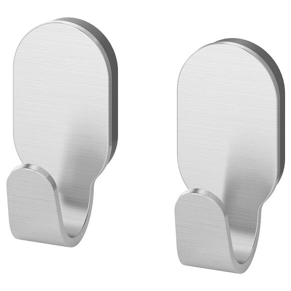 IKEA Brogrund Stainless Steel Hooks 2-Pack Bathroom Kitchen Closet‎ - Picture 1 of 8